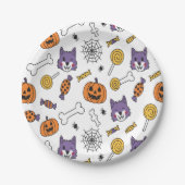 Spooky Werewolf Halloween Vibes Pappteller (Vorderseite)