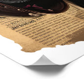 Spooky Werewolf Vintage Halloween-Zeitung Poster (Ecke)