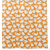 Spooky White Ghost Halloween Duschvorhang (Vorderseite)