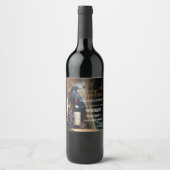 Spooky Wicked Halloween Costume Award Weinetikett (Vorderseite)