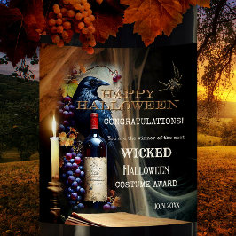 Spooky Wicked Halloween Costume Award Weinetikett