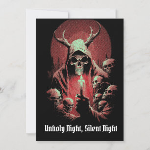Spooky Winter Horror Devil Occult Feiertagskarte