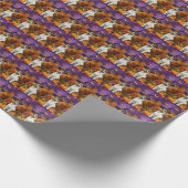 Spooky Wirefox Terrier Dog Halloween Hexenkürbis Geschenkpapier (Ecke)