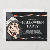 Spooky Witch Halloween-Party Einladung (Vorderseite)