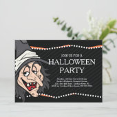 Spooky Witch Halloween-Party Einladung (Stehend Vorderseite)