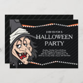 Spooky Witch Halloween-Party Einladung (Vorne/Hinten)