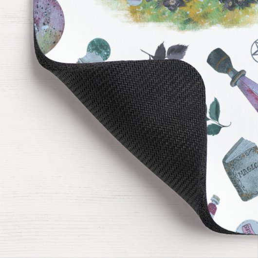 Spooky Witch Pattern Mousepad (Ecke)