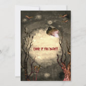 Spooky Witch Pumpkins Halloween-Party Einladung (Rückseite)