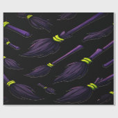 Spooky Witch Wrapping Paper Niedlich Geschenkpapier (Flach)