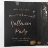 Spooky Witching Hour Halloween-Party Dreifach Gefaltete Einladung (Innen Erste Seite)