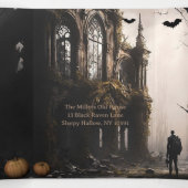 Spooky Witching Hour Halloween-Party Dreifach Gefaltete Einladung (Innenseite Mitte)