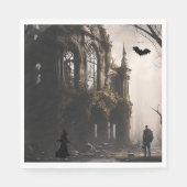 Spooky Witching Hour Halloween-Party Serviette (Vorderseite)