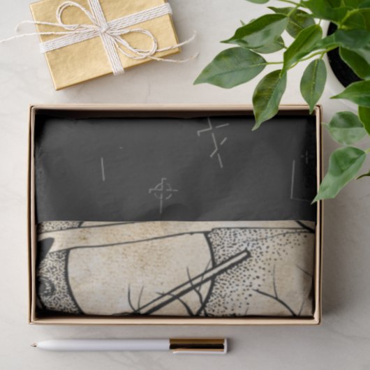 Spooky Witz & Graveyard Silhouetten Seidenpapier (Geschenk)