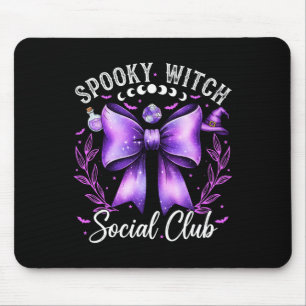 Spooky Witz Social Club Coquette Funny Halloween Mousepad