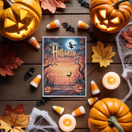 Spooky Witz & Spuk Halloween-Party Einladung