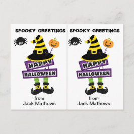 Spooky Witze Greetings School Party Halloween Card Postkarte