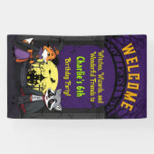 Spooky Woodland Tiere in Kostüm Party Willkommen Banner (Horizontal)