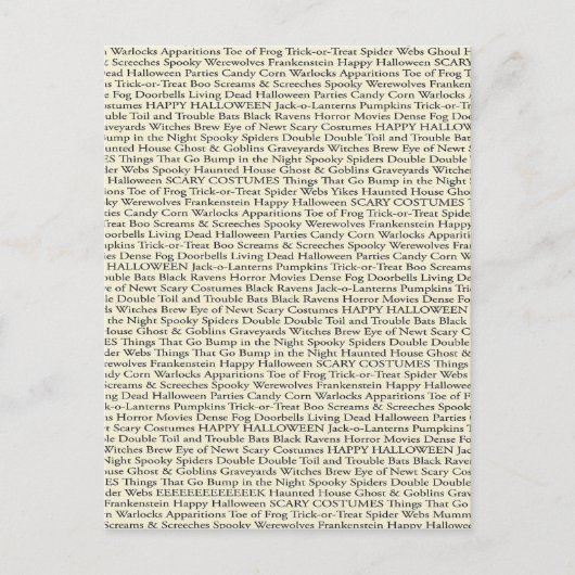 Spooky Words Postcard Postkarte (Vorderseite)