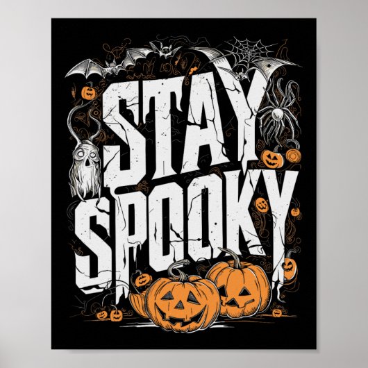 Spooky Zitat Halloween Kaffee Funny Bekleid Poster (Vorne)