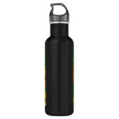 Spooky Zombie Comic Pop Kunst Edelstahlflasche (Rückseite)