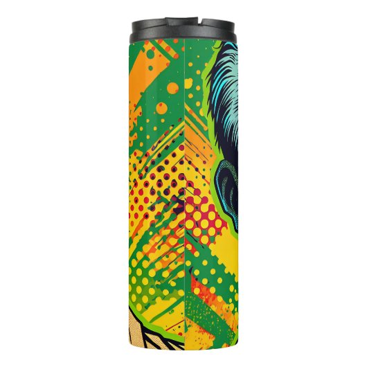 Spooky Zombie Comic Pop Kunst Thermosbecher (Rückseite)