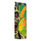 Spooky Zombie Comic Pop Kunst Thermosbecher (Nach rechts gedreht)