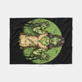Spooky Zombie Fun Halloween Beängstigend Zombie Ha Fleecedecke (Vorderseite (Horizontal))