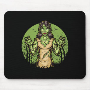 Spooky Zombie Fun Halloween Beängstigend Zombie Ha Mousepad