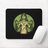 Spooky Zombie Funny Halloween Beängstigend Zombie Mousepad (Mit Mouse)