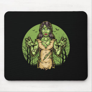Spooky Zombie Funny Halloween Beängstigend Zombie Mousepad