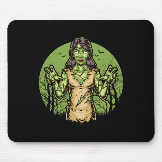 Spooky Zombie Funny Halloween Beängstigend Zombie Mousepad (Vorne)