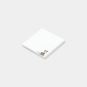 Spooky Zombie Girl und ihr Hund auf Weiß Post-it Klebezettel (angewinkelt)