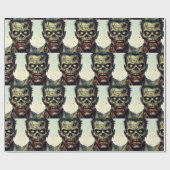 Spooky Zombie Halloween Geschenkpapier (Flach)