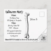 Spooky Zombie Halloween-Party Einladung Postkarte (Rückseite)