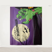 Spooky Zombie Halloween-Party Foto Hintergrund Wandteppich (Vorderseite)