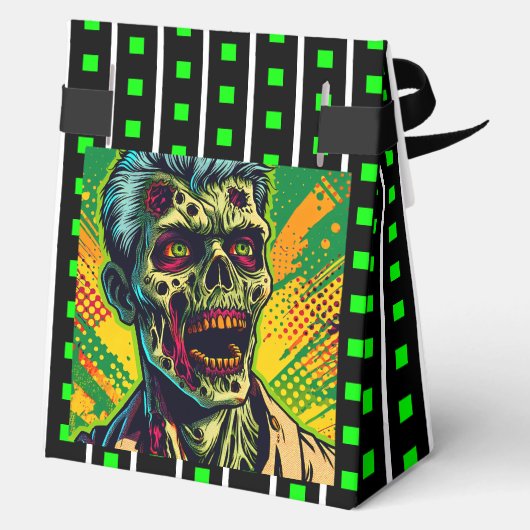 Spooky Zombie Halloween-Party Geschenkschachtel (Rückseite)