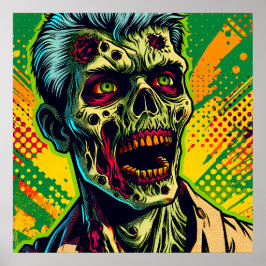Spooky Zombie Halloween-Party Poster