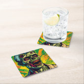 Spooky Zombie Halloween-Party Rechteckiger Pappuntersetzer (Vor Ort)