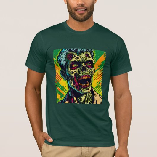 Spooky Zombie Halloween-Party T-Shirt (Vorderseite)