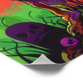 Spooky Zombie Hand Rising Poster (Ecke)