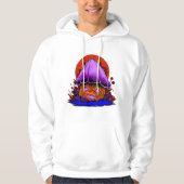 spooky zombie mushroom retro Halloween party Hoodie (Vorderseite)