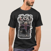 Spooky zombie rising from graveyard with Eek text T-Shirt (Vorderseite)