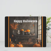 Spooky Zuhause Halloween Collection Feiertagskarte (Stehend Vorderseite)