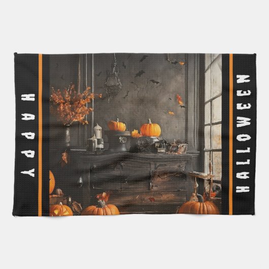 Spooky Zuhause Halloween Collection Geschirrtuch (Horizontal)