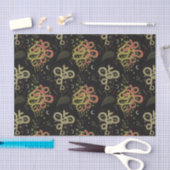 Spooky Zwei gegenüberliegende Schlangen Moon Blätt Seidenpapier (Handwerk)