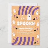 Spooky zwei Groovitbriefe Halloween Ghost Party in Einladung (Vorderseite)