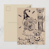 Spookylicious Candy Halloween Postcard Postkarte (Vorne/Hinten)