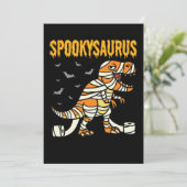 Spookysaurus Halloween Spooky T Rex Dinosaurier Einladung (Stehend Vorderseite)