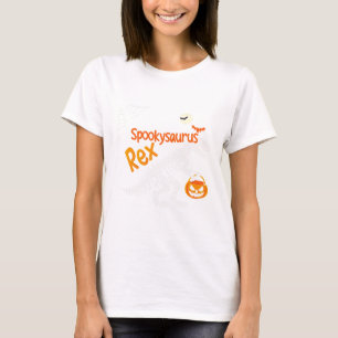 Spookysaurus Rex Halloween T-Rex Skeleton Damen T-Shirt