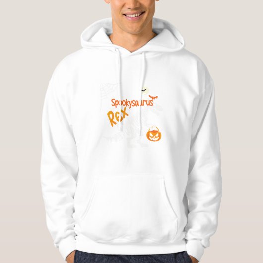 Spookysaurus Rex Halloween T-Rex Skeleton Hoodie (Vorderseite)